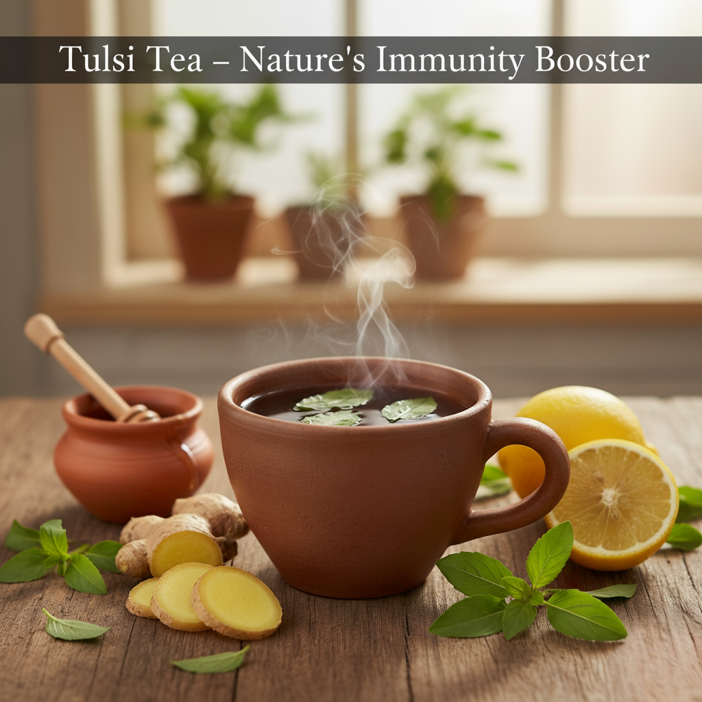 Immunity "Tulsi tea as Ayurvedic immunity booster"